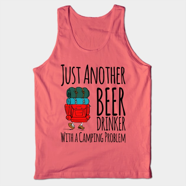 Beer Loving Camping Lover Tank Top by RetroSalt